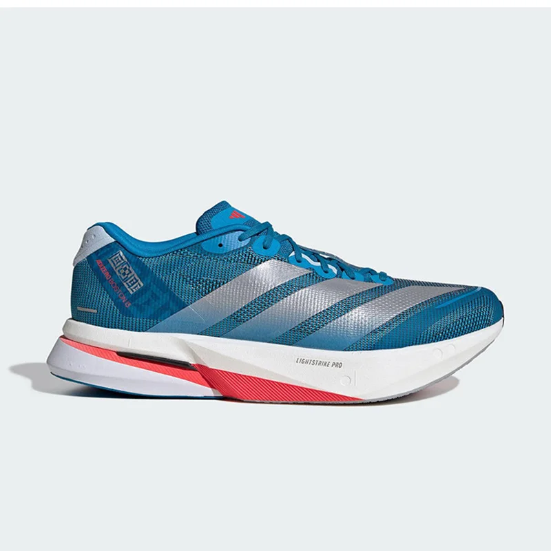 Adidas Mens Speed Running Shoes JR4868 Solar Blue Metallic Silver Bright Red