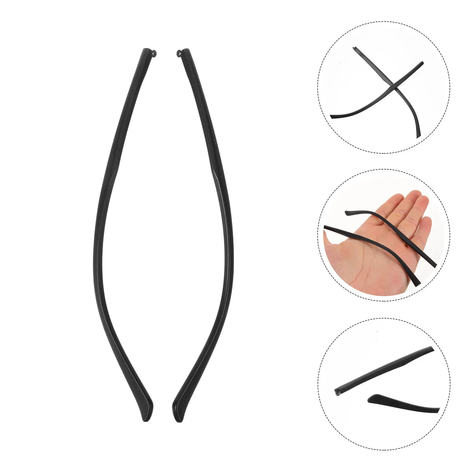 

1Pair Universal Eyeglasses Replacement Temple Arms for Sunglasses Reading Myopia Glasses Comfortable Skin-Friendly
