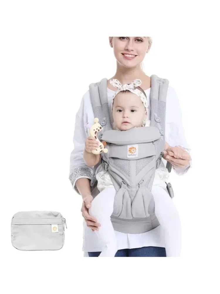 Egobaby 360 Omni Babytrage aus atmungsaktiver Baumwolle, ergonomische Rucksäcke, Schulterstütze, Taillengürtel, Tragegurt