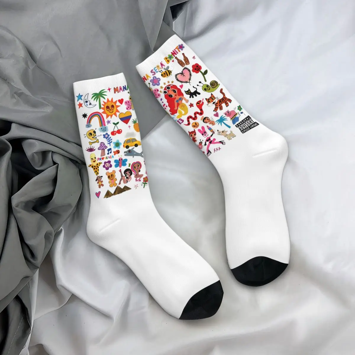 Manana Sera Bonito Socks bonito Casual Stockings Winter Non Skid Unisex Men Socks Breathable Design Skateboard Socks