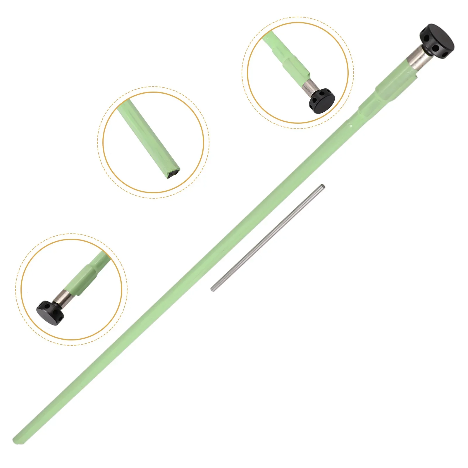 

0 Two Way Guitar Truss Rod 1 Set 16.5in 420mm 8 Hole Adjustable Dual Acting Green Guitar Metal Parts Truss Rod Useful