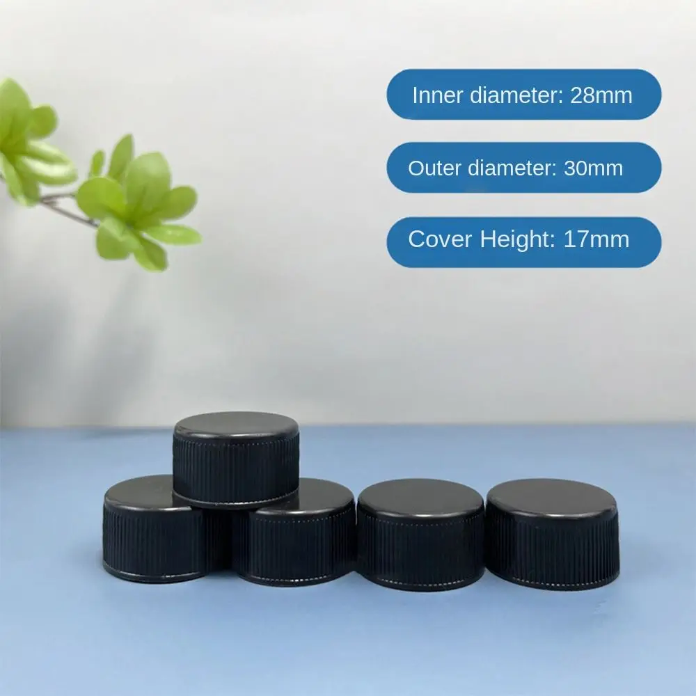 20pcs Circular Plastic Bottle Cap Reusable Multi-purpose Drinking Bottle Cap with Gasket 28mm Screw Bottle Cap