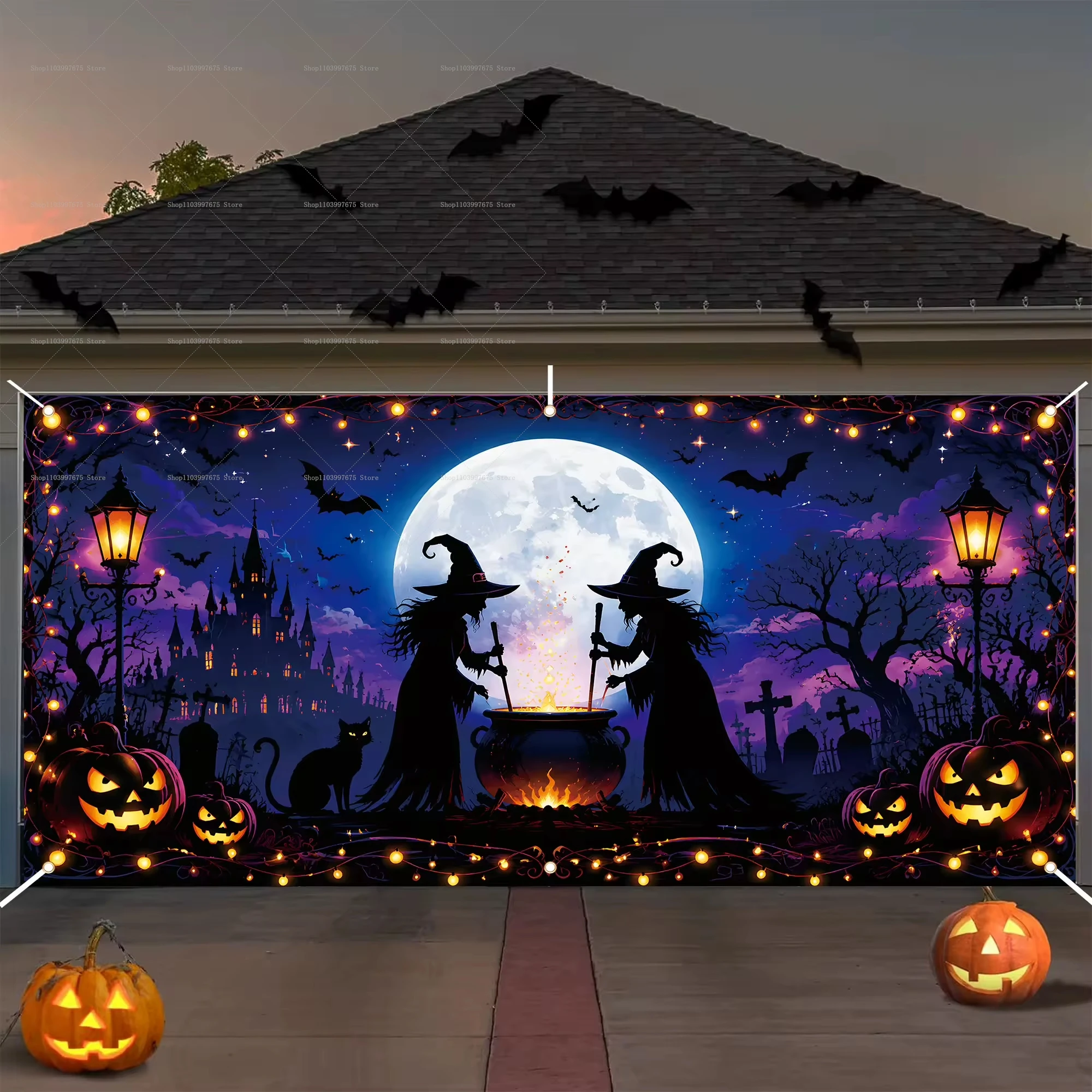 Halloween Garage Door Banners - Model Kit Zombie Girl 评论和价格