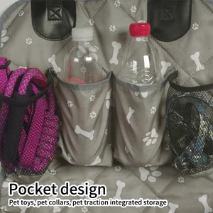 Car seat with storage pockets, risk resistant, durable pet booster, front and medium dog seat Main Main Sales Cart PET - №6