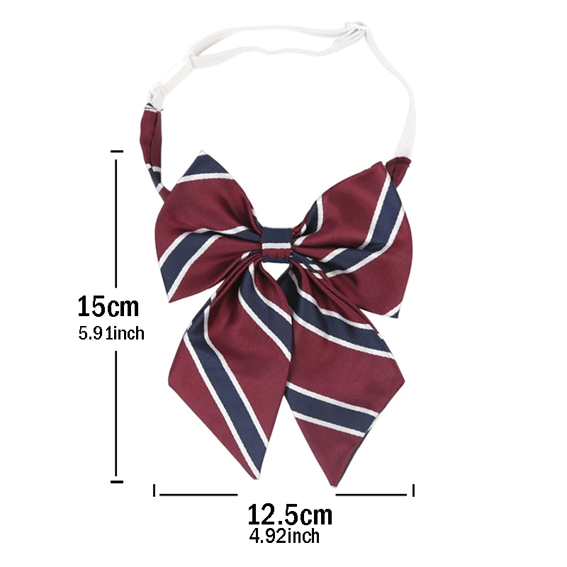 Japanese JK Style Bowtie Female Clothes Accessories Decorate Student Uniform Accessories Cosplay Striped Butterfly Tie for Girls