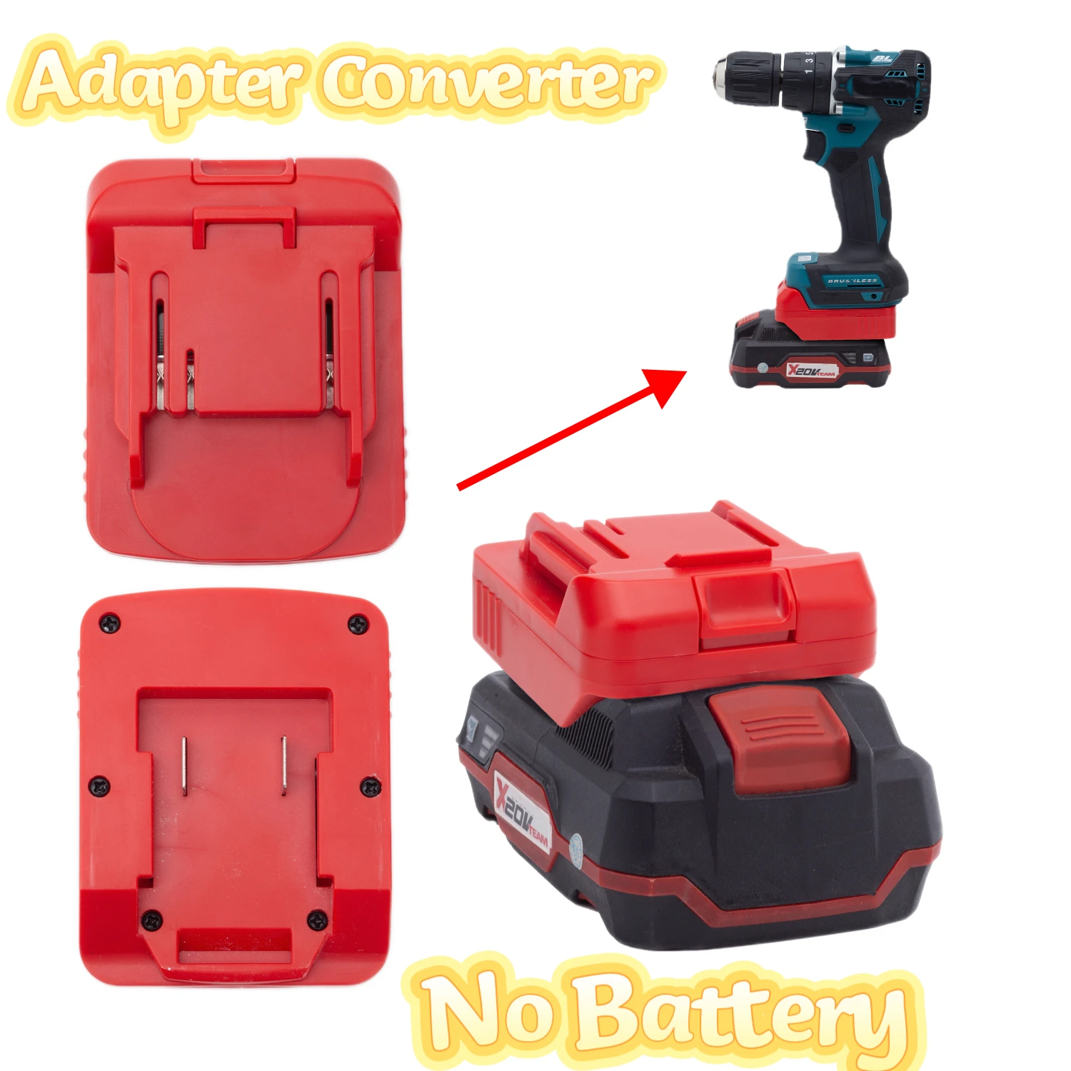 

Battery Adapter For Lidl Parkside X20V Li-Ion Battery To for Makita 18V Li-Ion Tool Battery Adapter Power Tool Accessories 2PCS