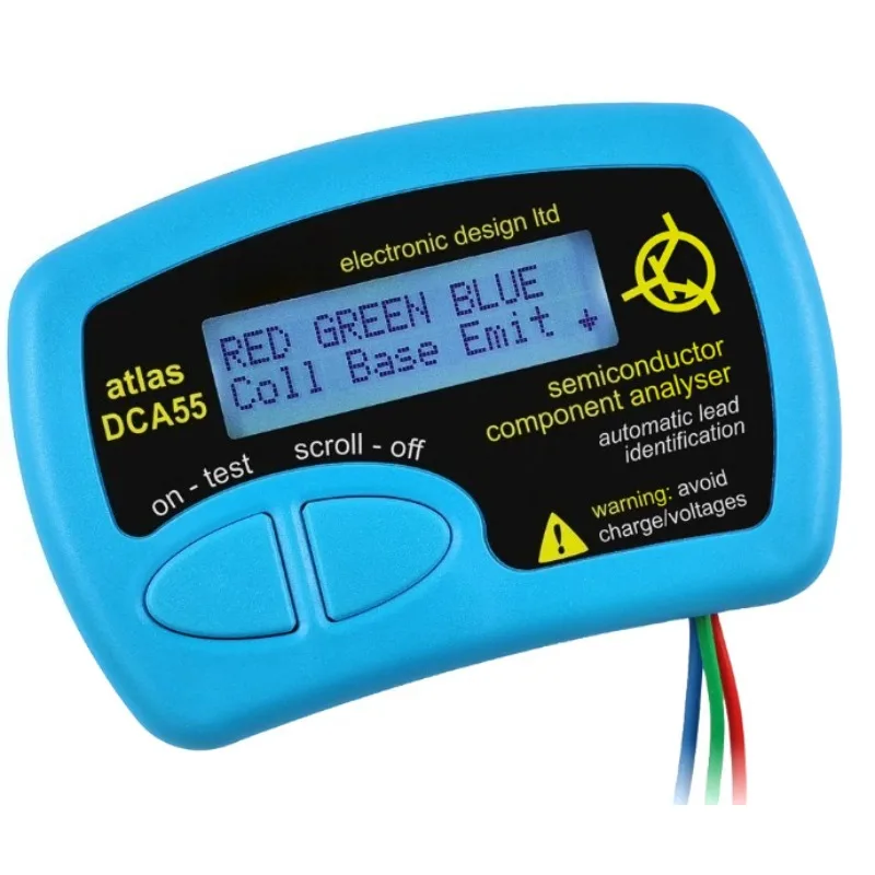 Portable DCA55 Semiconductor Analyzer Auto Identify BJT MOSFET JFET SCR Triac Diode LED Component Detector