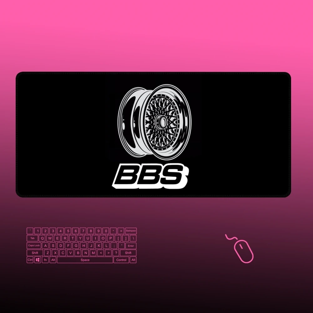 BBS Mouse Pad Gamer Large Rubber Art Desk Decor Gaming Mouse Pad Locking Edge Big Computer Mousepad Laptop Desk Mat