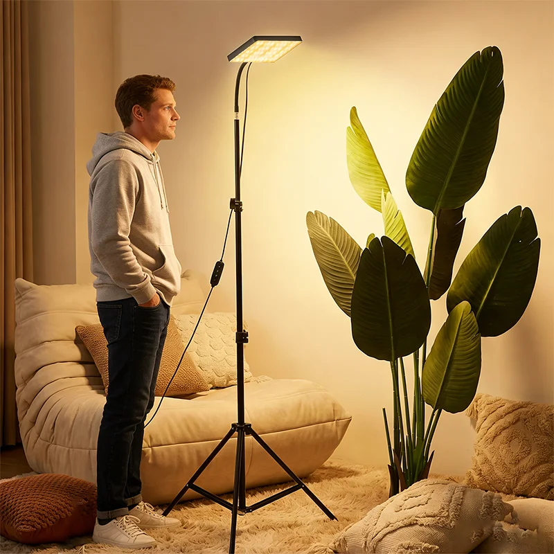 

Высокий светильник для выращивания комнатных растений, стоячий светильник для растений с регулируемой подставкой, светильник полного спектра для бонсай и больших комнатных растений