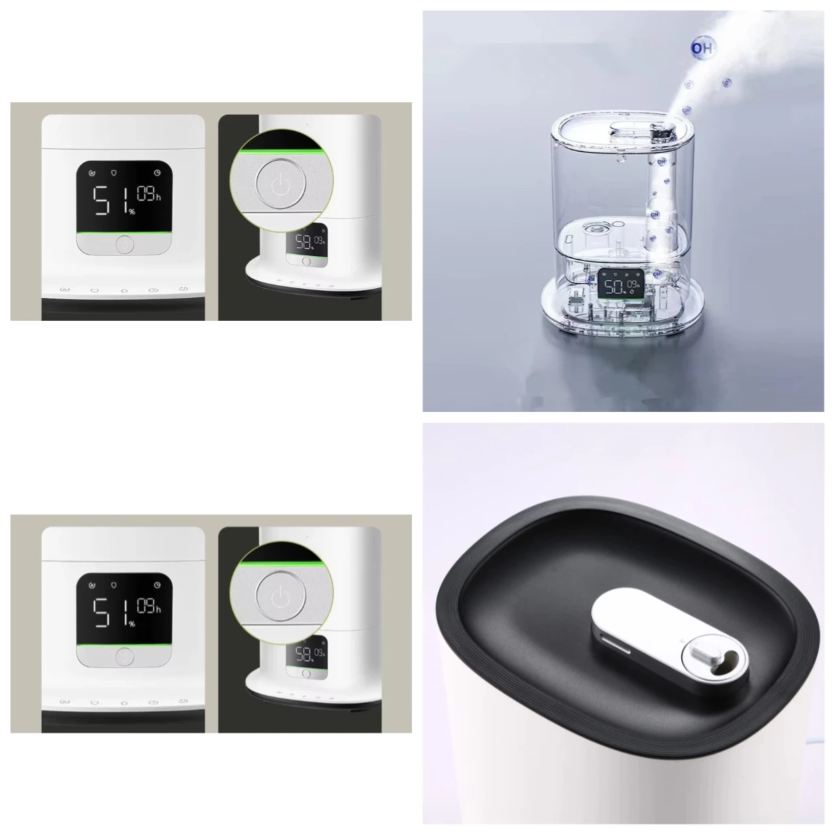 4.5L Top Fill Cool Mist Humidifier, Quiet with Timer and Sleep Mode for Bedroom, Home & Plants
