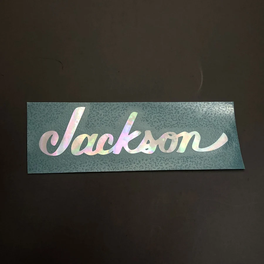 0.1 mm thick Jackson Guitar Self adhesive Decal Sticker White Mother of Pearl Logo