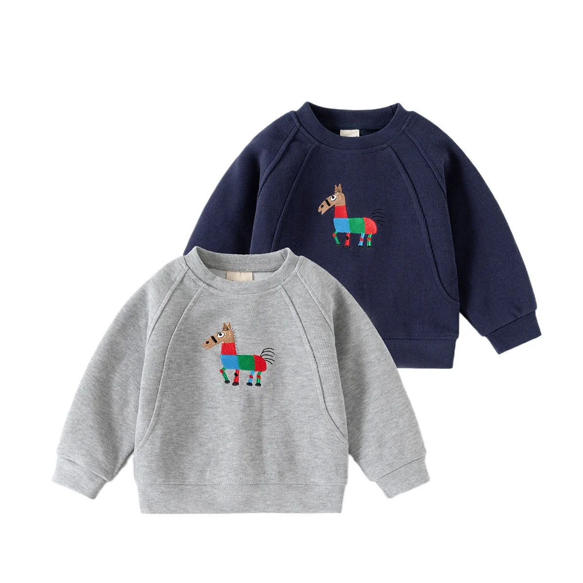 

Cute Horse Toddler Boys Sweatshirts Kids Tops Long Sleeve Fall Winter Children's Clothes