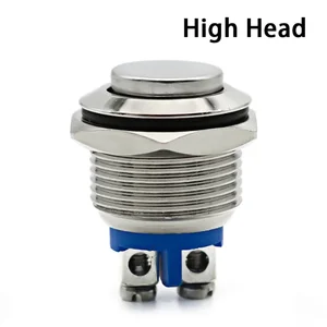 16 mm 1NO DWWERSFASSUNGSFASSUNG FLAHE KASTE WASSMEMMETARY METALL -Verstärkungsschalter Schalter Schraubanschluss Auto Glockenanterminal PC -Netzschalter 10 Hauptverkaufs -PC -Taste - №1