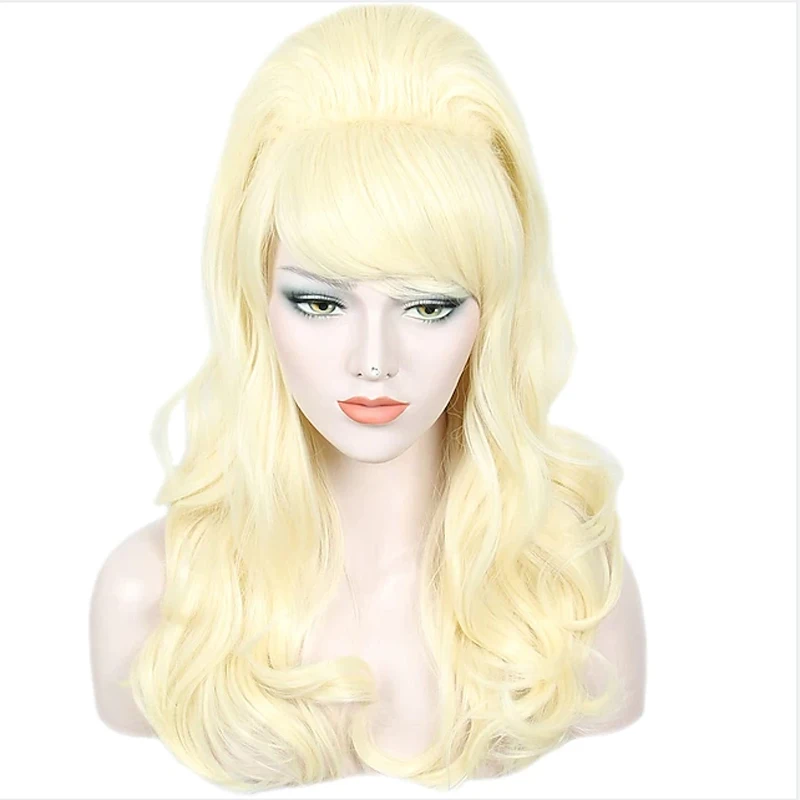 HAIRJOY ​​Synthetische Haar-Bienenstock-Perücke für Damen, lockig, lang, hitzebeständig, Cosplay-Perücken – Detail 2