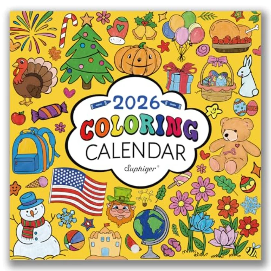 

2026 Calendar Coloring Calendar for 2026 Wall Calendar 12 Monthly Jan. 2026 Dec. 2026 Toddler Calendars Learning for Home Class