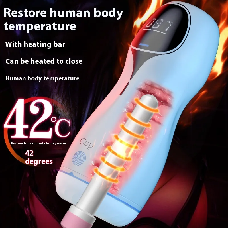 معدات الجنس الكبار ، كأس الاستمناء الذكور ، التلقائي بالكامل ذكي الاهتزاز التدفئة لعبة الجنس المهبل masturbadores Hombre18 +