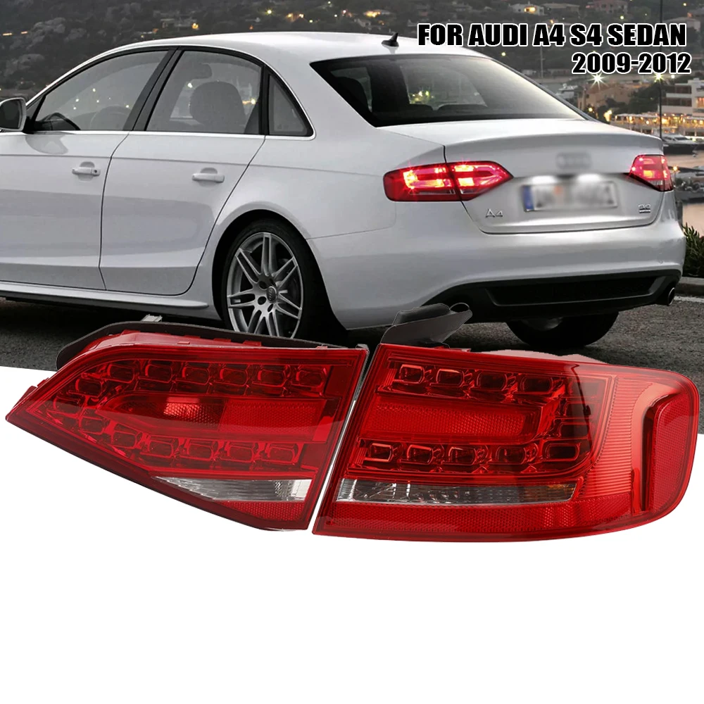 LED Rear Tail Light For Audi A4 A4L S8 SEDAN 2009 2010 2011 2012 Car Signal Brake Lamp Bumper Warning Light