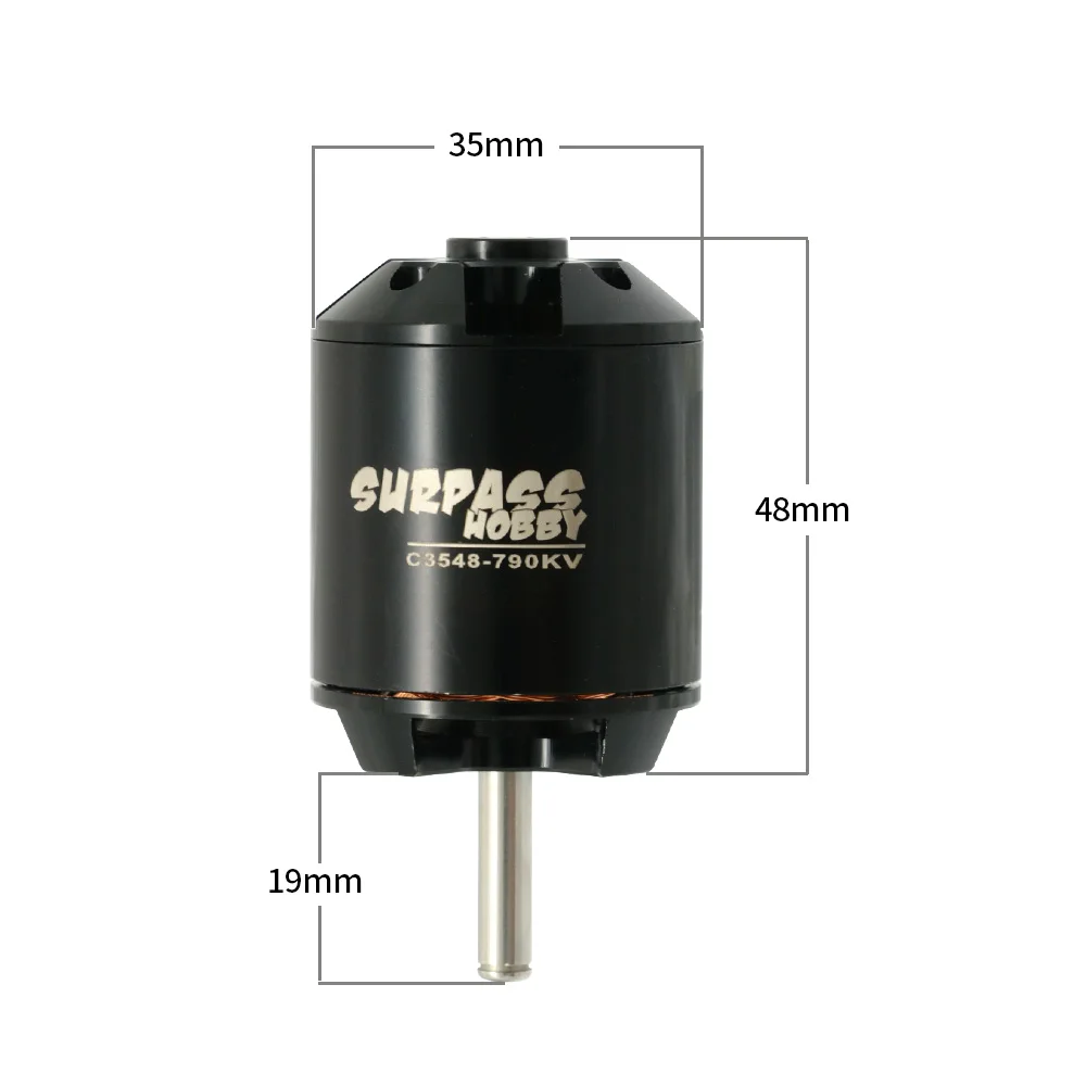 SURPASS HOBBY 2826 C3548 790KV 900KV 1100KV Brushless Motor for RC Airplane Fixed-wing Glider Aircraft