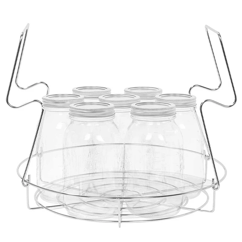 2Pcs 21.5-Quart Water Bath Canner With Jar Rack Kitchenware Stainless Steel Can Rack Durable Easy Install