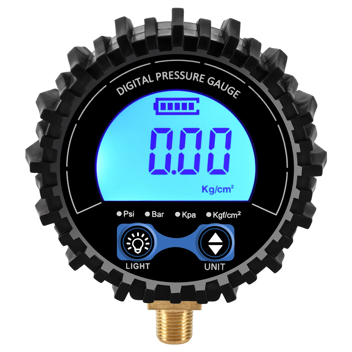 Tire Pressure Gauge Digital Tire Tester Display Air Pressure Manometer Quick Connect Coupler Thread 1/8