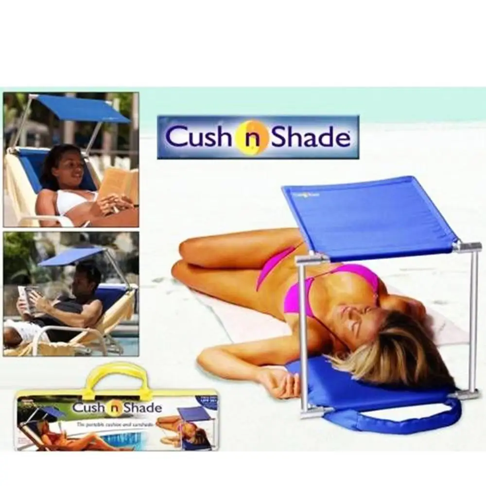 Lightweight Portable Beach, Chemestry and Outdoor Sunshade Sağlayan Cush N Shade UV, UVA, UVB Sun Protect Beach Chair Awning