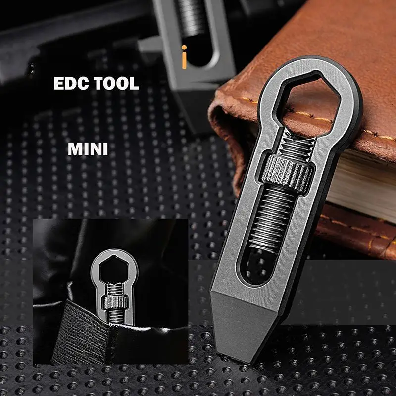 1PC mini titanium alloy multifunctional pry bar bottle opener EDC portable outdoor tool