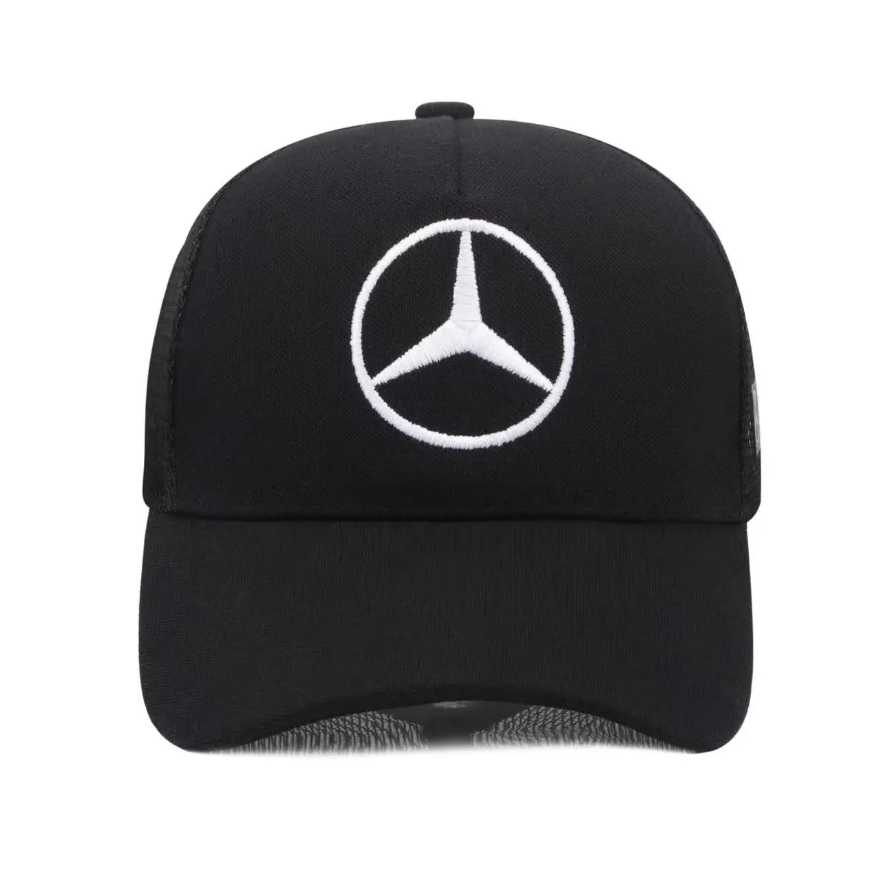 Fashion Leather Mesh Hat Snapback Trucker Outdoor Sport Running Adjustable Baseball Cap For Mercedes Benz B/C/E/S Class A GLC