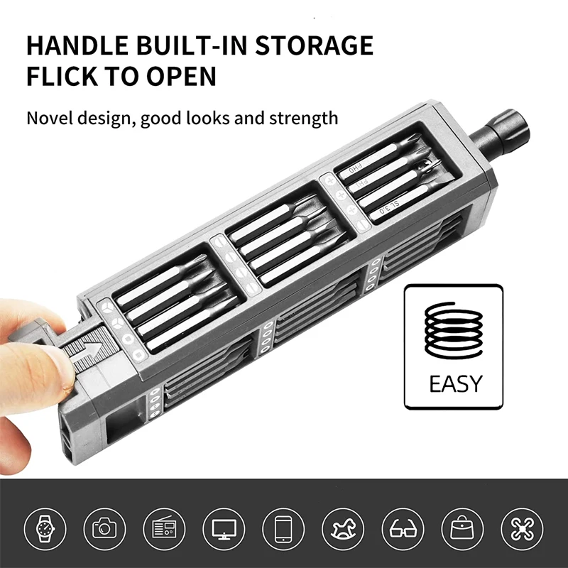 Imagem -04 - Precisão Chave de Fenda Grupo Repair Tool Kit Magnético Phillips Torx Parafuso Driver Bit Telefone Relógio Laptop pc 32 43 46 em 1