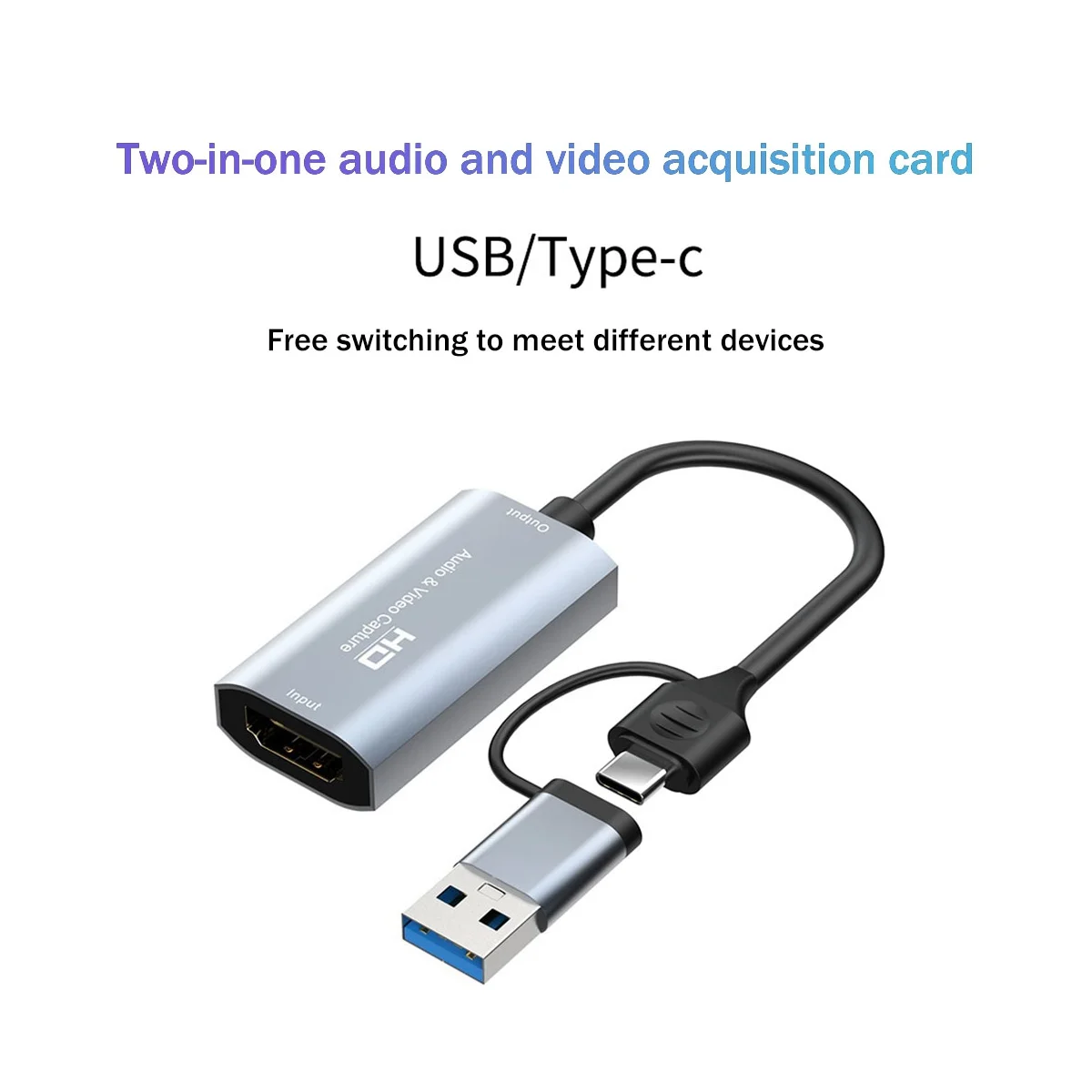 USB Type-C بطاقة التقاط الفيديو الصوتي ، آلة ألعاب الهاتف ، PS ، اكتساب الكاميرا ، 4K