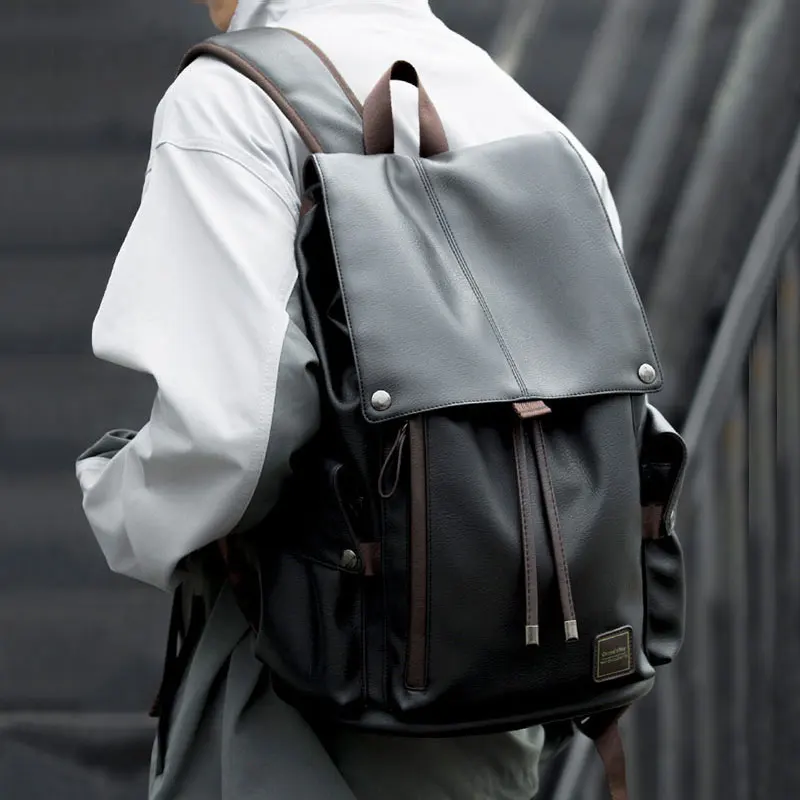 

Men's Backpack Vintage Large Capacity 16 inch Laptop Bags Boy Waterproof School Bag Luxury Men Travel Backpacks