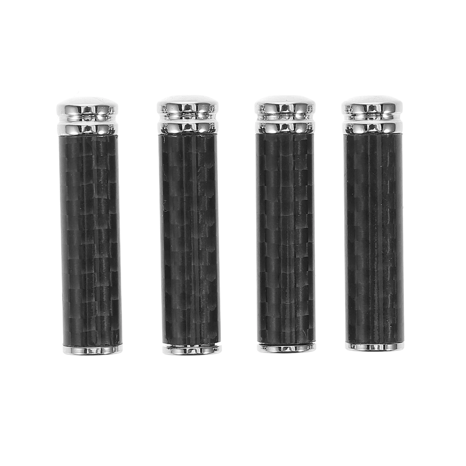 

4 Pcs Carbon Fiber Door Handle Accessories Lock Trim Universal Pins Metal Cover