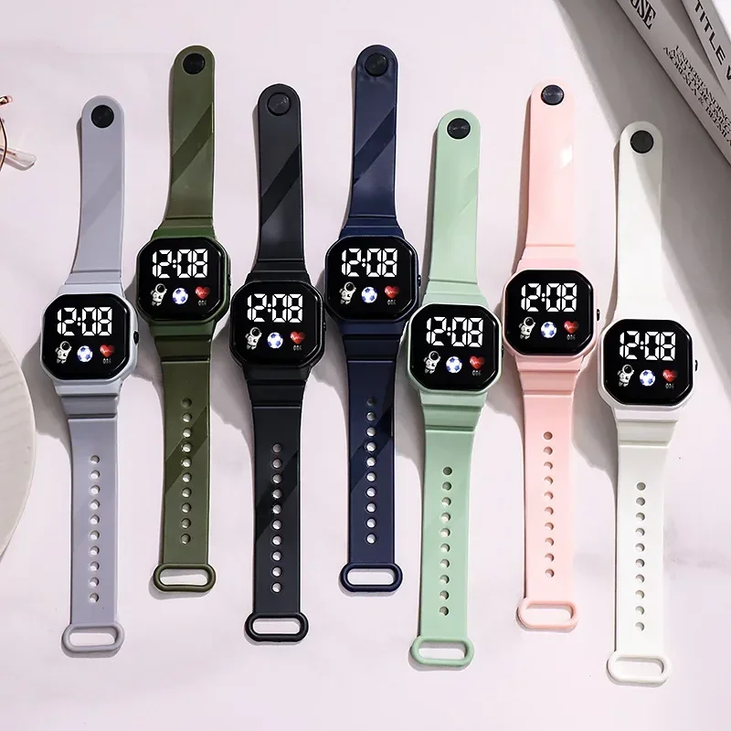 Children Digital Watches Student Silicone Strap Wristatch for Kids Boys Buckle Teen Cheap Hand Clock Youth Women Hour Football