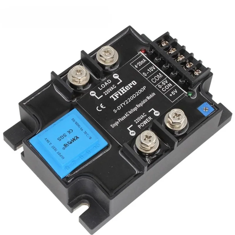 200A eenfase SCR Thyristor Power controller regulator SSR 4-20mA 0-10V S-DTY AC spanningsregelaar module