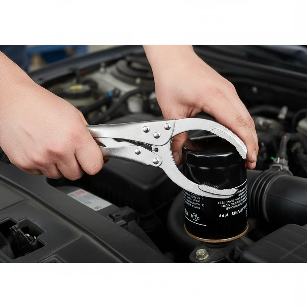 

Oil Filter Wrench Pliers Adjustable Universal Oil Filter Removal Tool Sturdy Oil Filter Spanner for Car Truck SUV Oil Change
