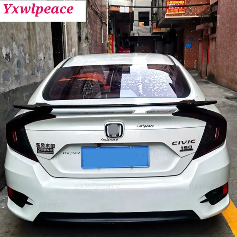 

For Honda Ten Generations Civic 2016 2017 2018 2019 2020ABS Material Unpainted Color Trunk Spoiler Sport Kit