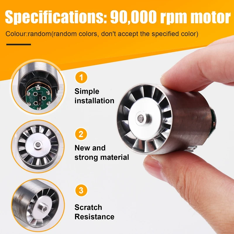 90000 RPM Brushless Motor Turbo Jet Fan Motor for Brushless Blower Violent Fan Brushless Motor-A68M