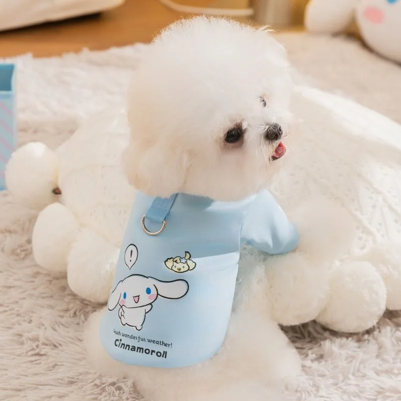 

Sanrio Cinnamoroll Dog Hoodie, Lightweight Fleece Puppy Sweater for Small Dogs Bichon Teddy, Cute Cartoon Print Fall Winter
