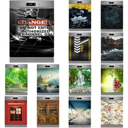 Black Wallpaper Breakage Warning Sign Dishwasher Sticker Self Adhesive Vinyl Scenery Sticker Custom Size Renovation Decal Home