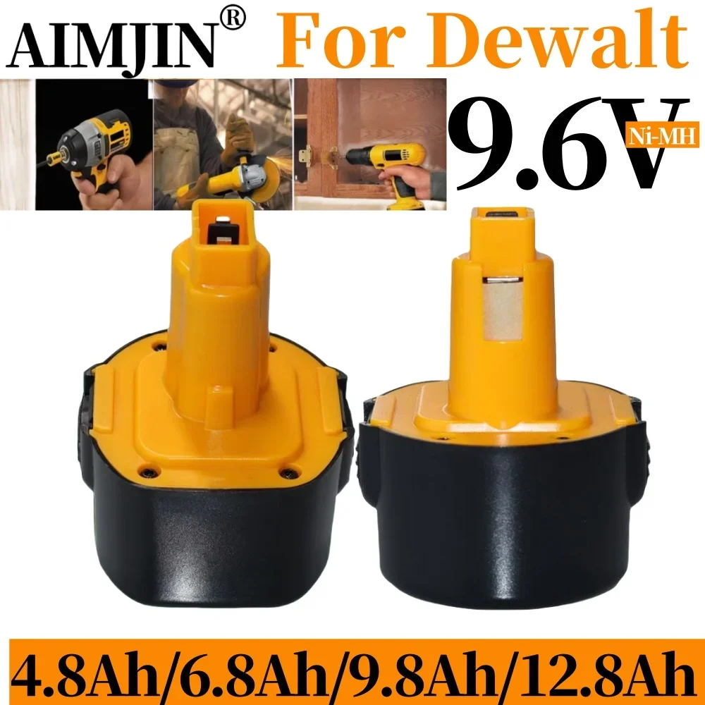 9.6V 4800mAh 6800mAh 9800mAh 12800mAh For Dewalt Ni-MH Battery DE9061 DE9062 DW9060 DW9061 DW9062 EZWA DE9036 29