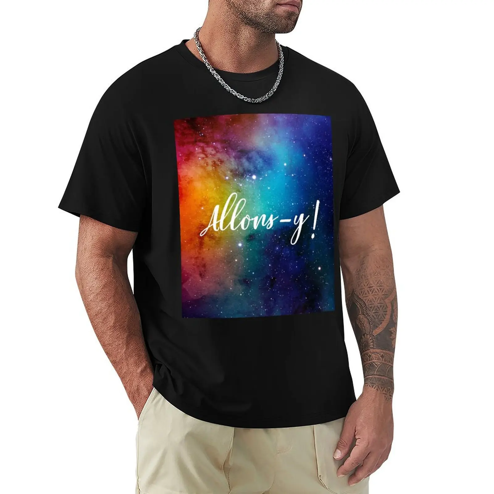 

Allons-y! T-Shirt Man t-shirt blue archive plus size men clothing