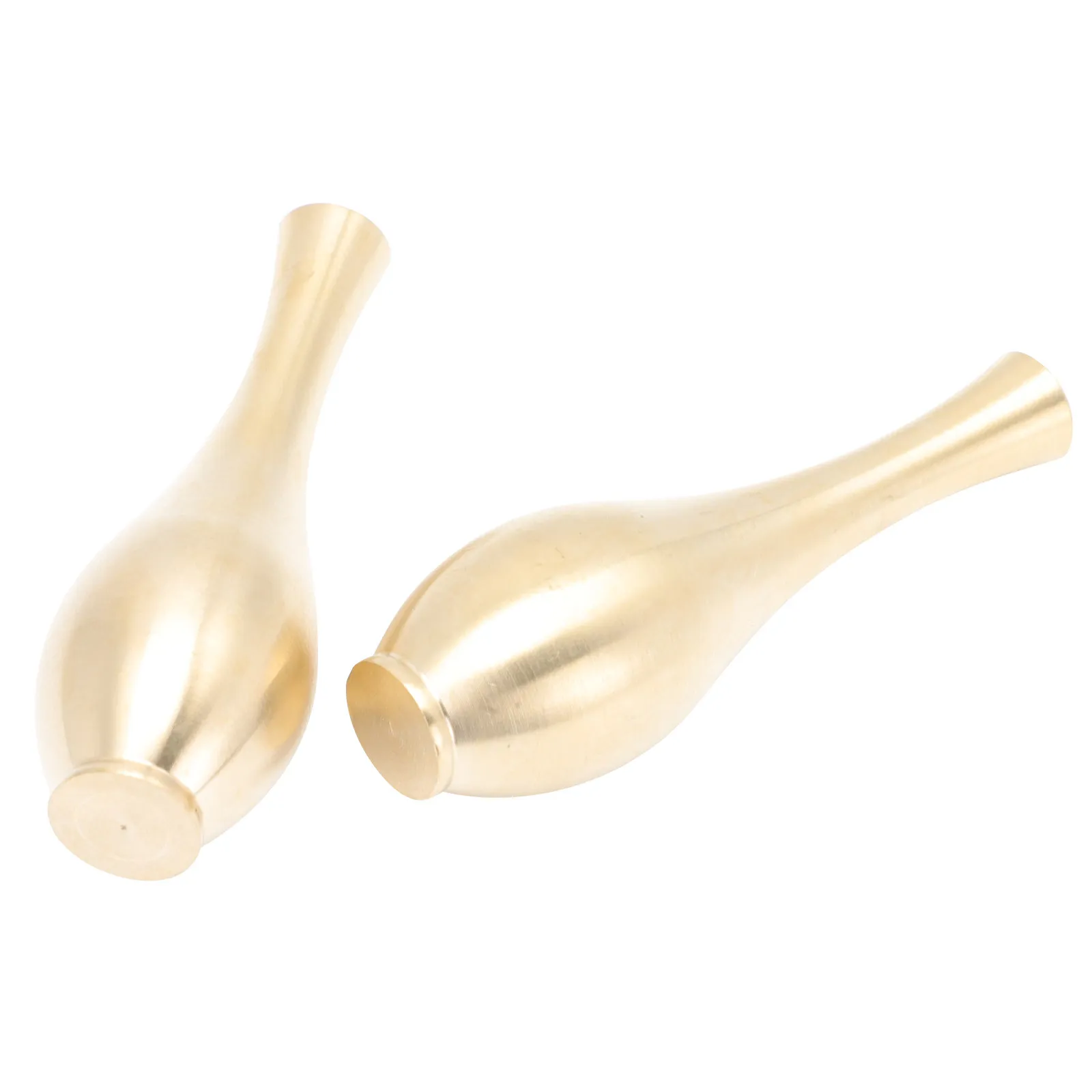 2Pcs Mini Vase Set Brass Material Tiny Vase for Bouquet Arrangement Decorative Accent Home Office Desk Decoration
