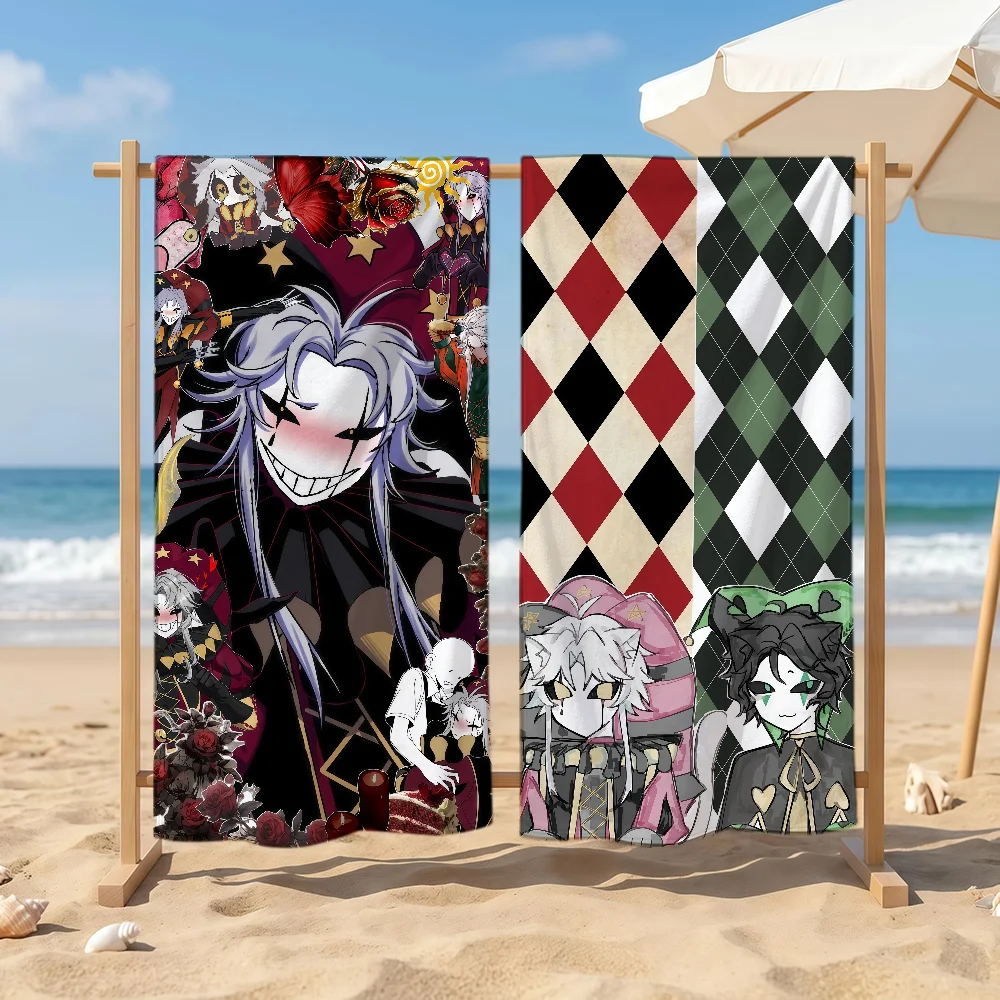 Game The F-freak C-circus Pierrot Cute Towel Sports Quick Dry Travel Camping Sandproof Soft Light Large Beach Towel