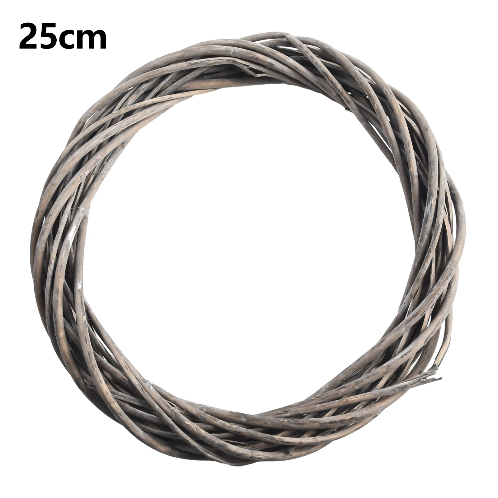 20cm/25cm/30cm Christmas Rattan Ring Wreath Wicker Vine Garland Hanging Wedding Grey Wreath Kindergarten Photography Decoration