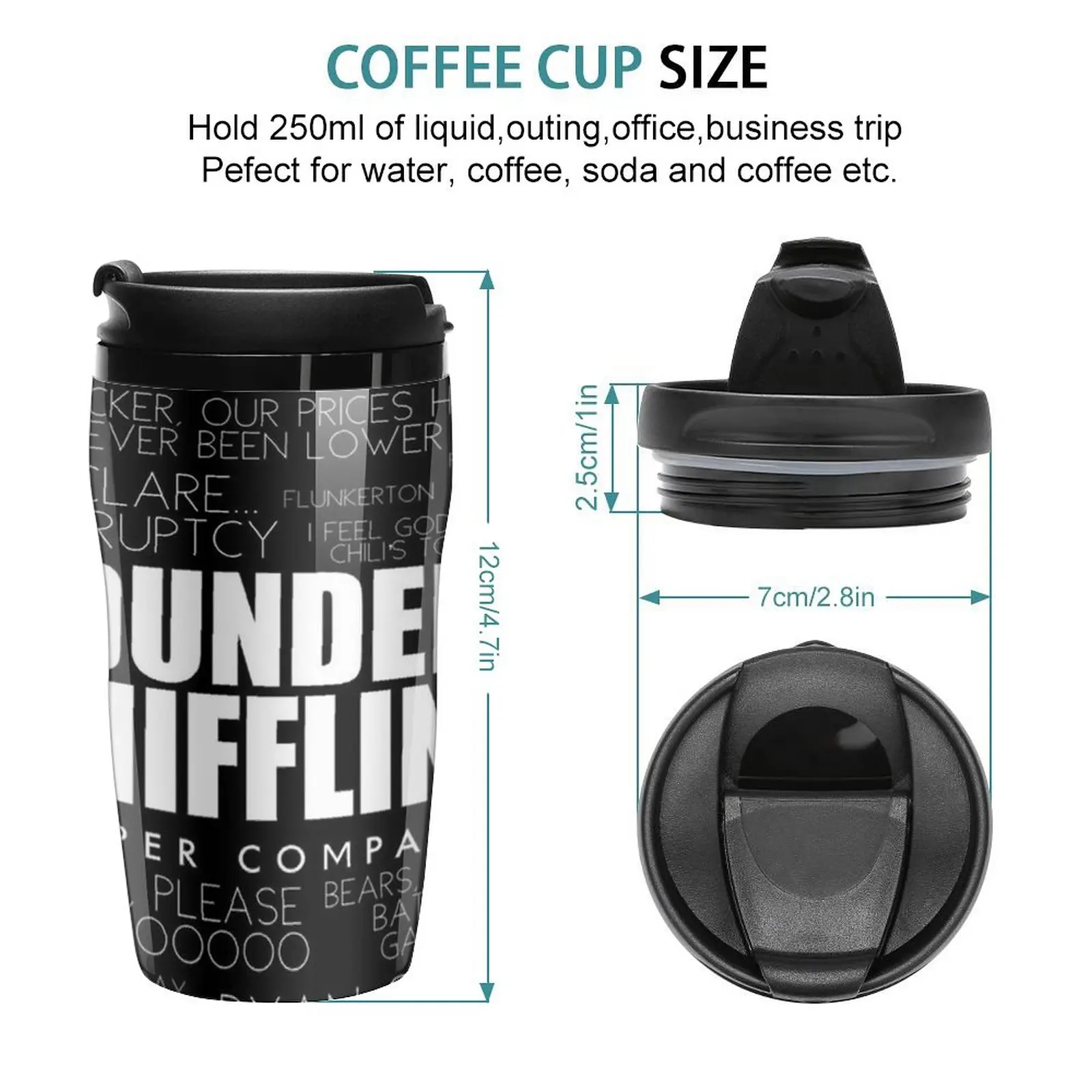 New The Office? Quotes Dunder Mifflin Inc. Travel Coffee Mug Espresso Coffee Cups Coffee Cups Cups Coffee Mug Coffee Cup