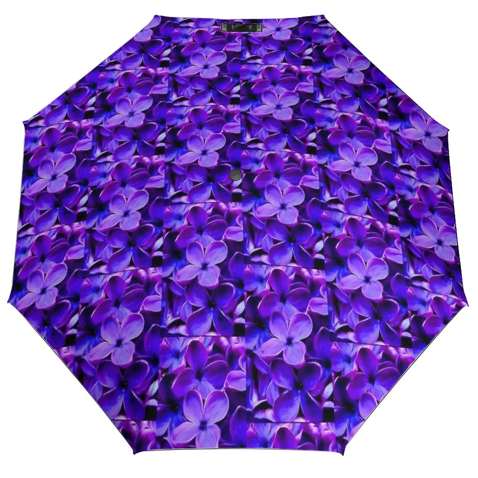 Vibrant Floral 3 Fold Manual Umbrella Flower Painting Print Portable Umbrella Wind Proof UV Protection Umbrellas for Female