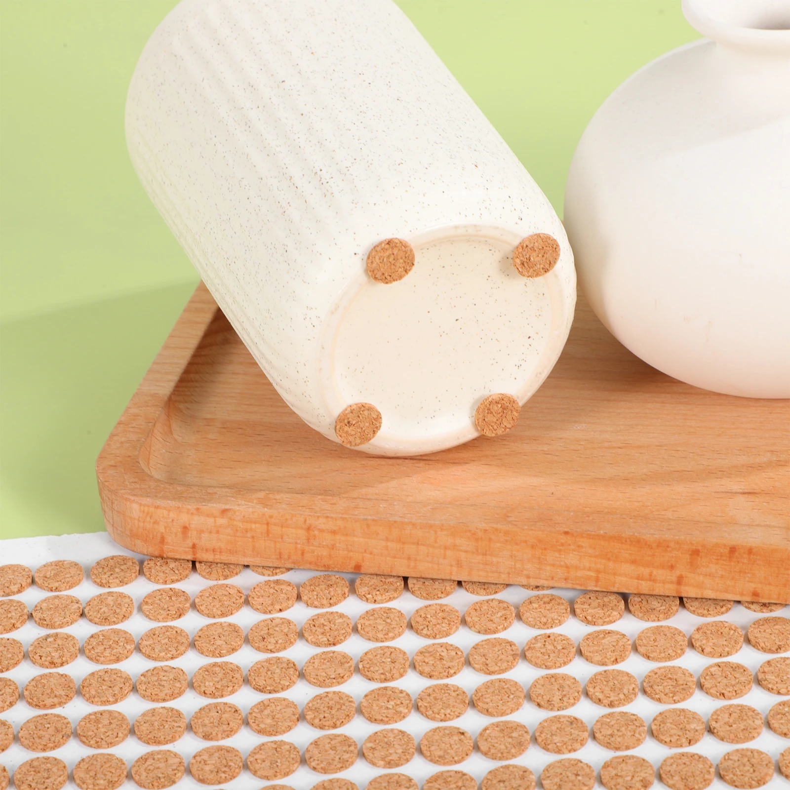 

2000 Pcs Cork Pad Protector Drawer Stoppers Door Bumper Cabinet Chair Wall Table Crash Furniture Legs Soft