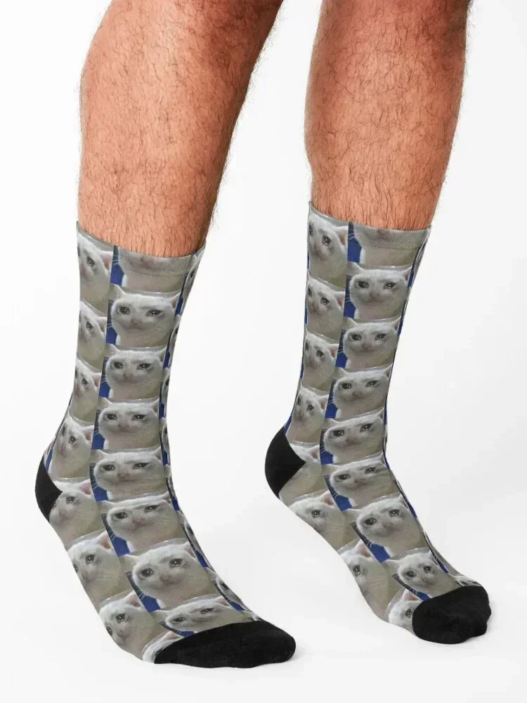 Crying cat meme Socks cotton cartoon Stockings man designer Socks Men's Women's