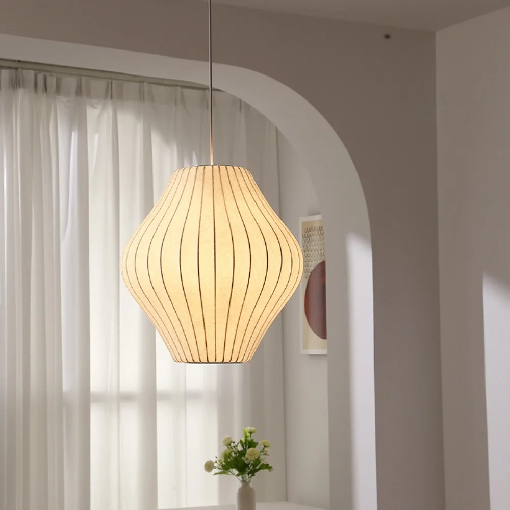 

JOYINLED 30/43cm Minimalist White Silk Cloth E27 Pendant Lamp Chinese Lantern Indoor Living Room Bedroom Decor Led Hanging Light