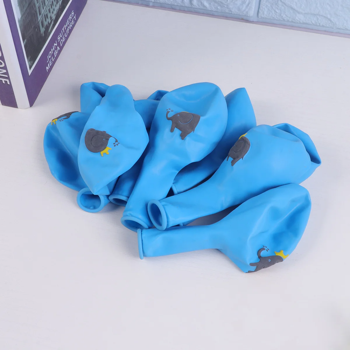 

10pcs 12 Inch Elephant Balloons Set Light Blue Latex Balloon For Birthday Party Decoration Animal Theme Party Supplies