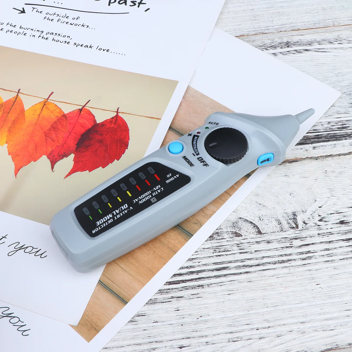 Berührungsloser Spannungsprüfer Avd06 Grau Auto Manual Live Wire Spannungsprüfer Stiftanzeige Steckdose Steckdose